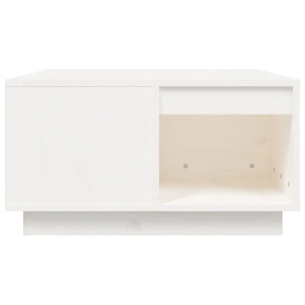 Tavolino da salotto | Tavolino da caff¨¨ | Tavolino da Soggiorno Bianco 60x61x32,5 cm Legno Massello di Pino