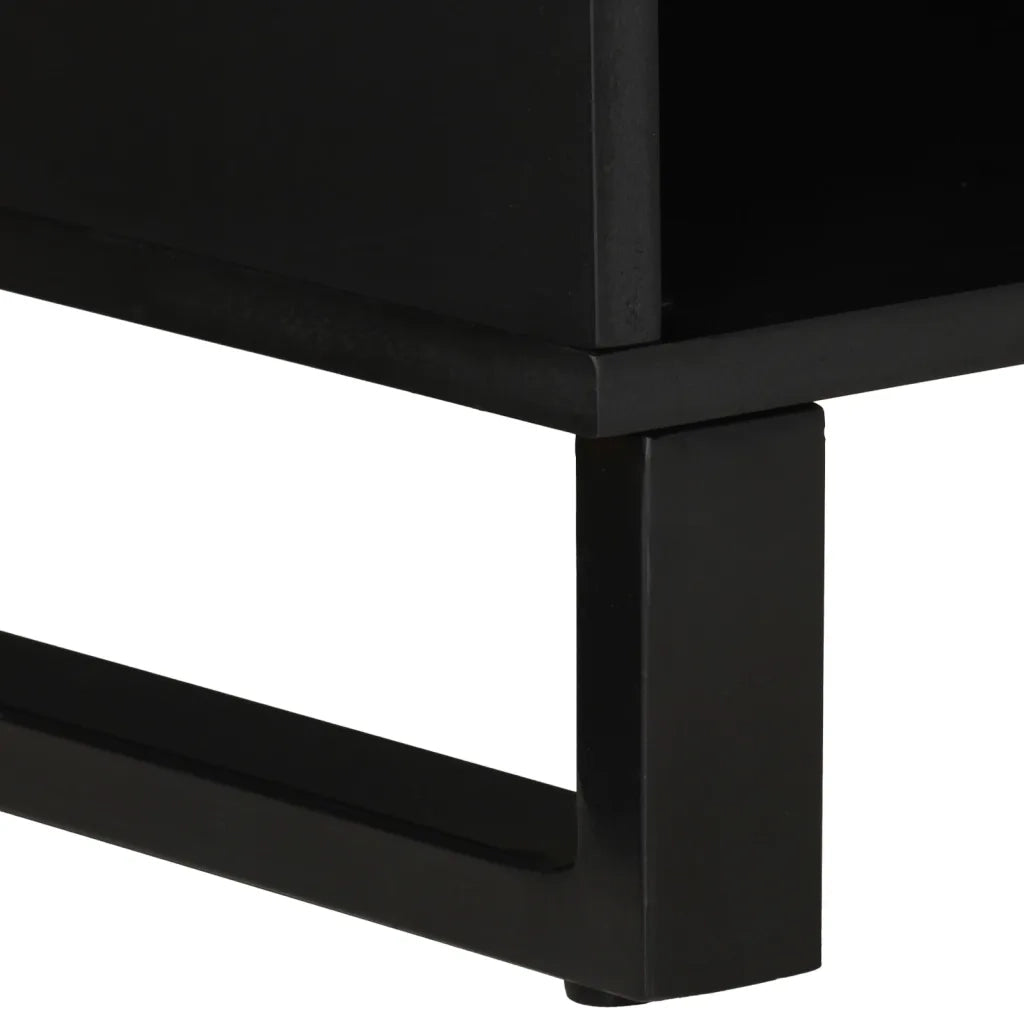 Mobile TV 100x33x46cm Legno Massello Mango e Legno Multistrato 351966