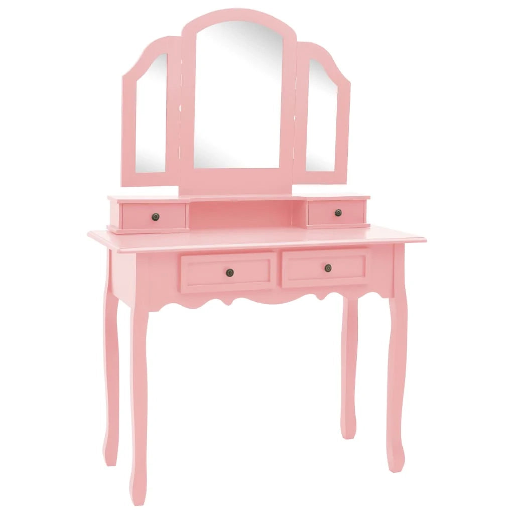 Set toeletta e sgabello 100 x 40 x 146 cm rosa 02_0006377