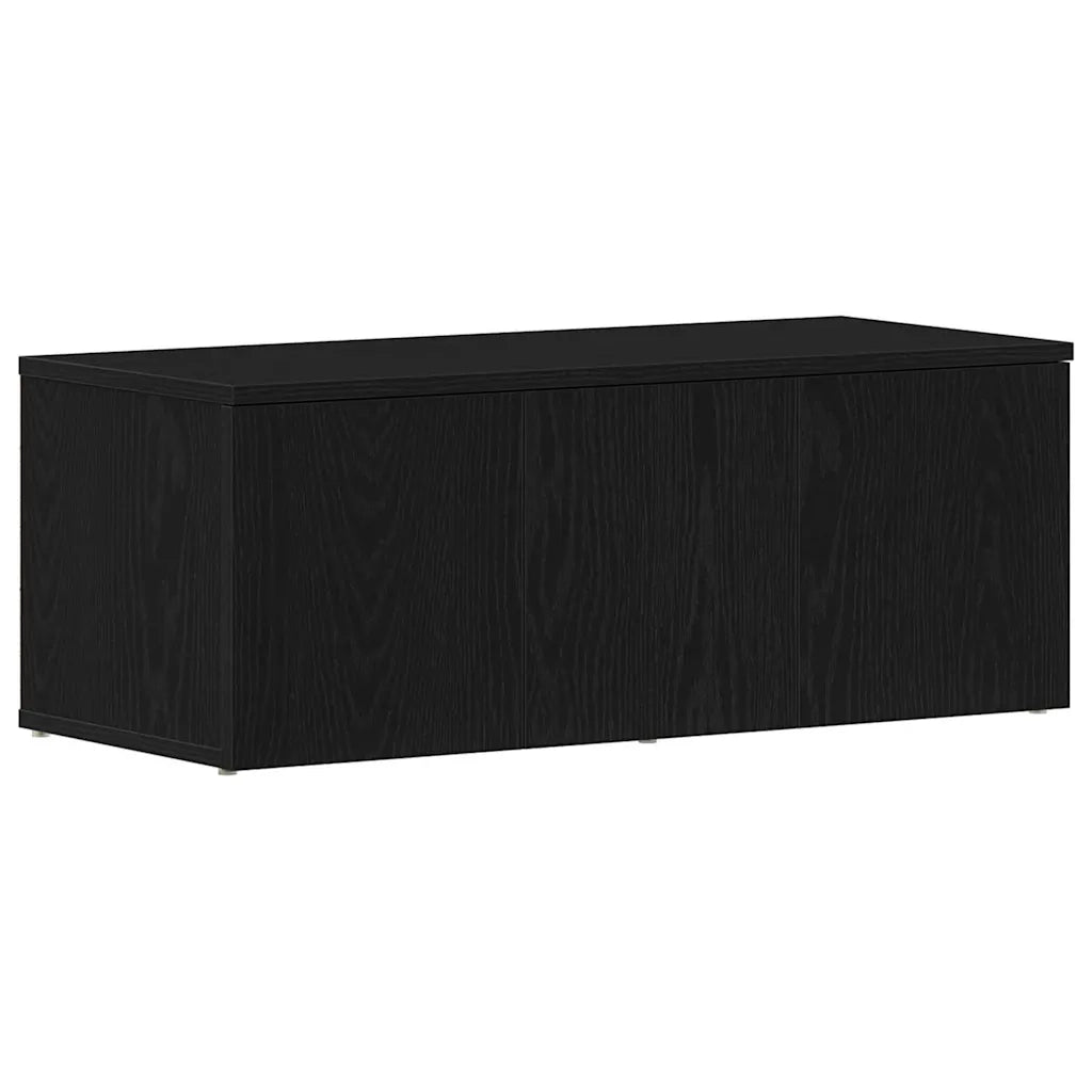 Mobile TV Rovere Nero 80x34x30 cm Legno multistrato 862484