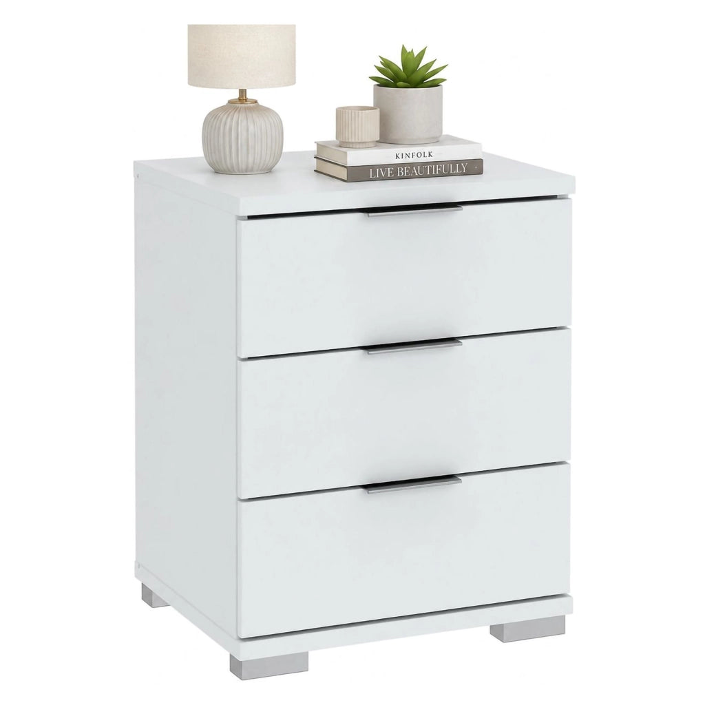 Laharo, Cassettiera 3 Cassetti, 46x42x61h cm Bianco