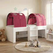 Letto Alto per Bambini con Tunnel Bianco e Rosso 3423537