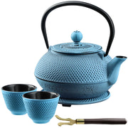 Teiera in ghisa KADAX con infusore per tisane, 850 ml, colore blu.