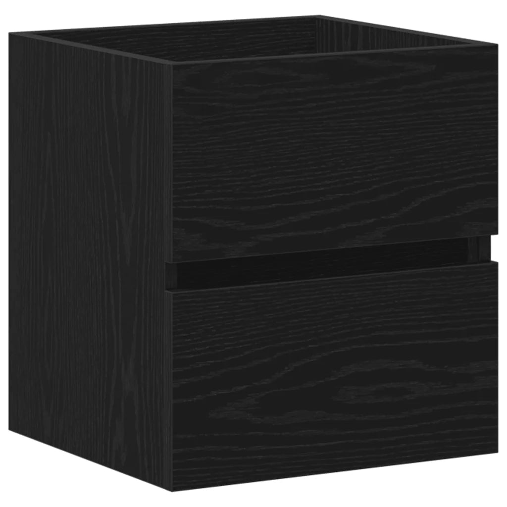 vidaXL Mobile Lavabo Rovere Nero 41x38,5x45 cm in Legno Multistrato