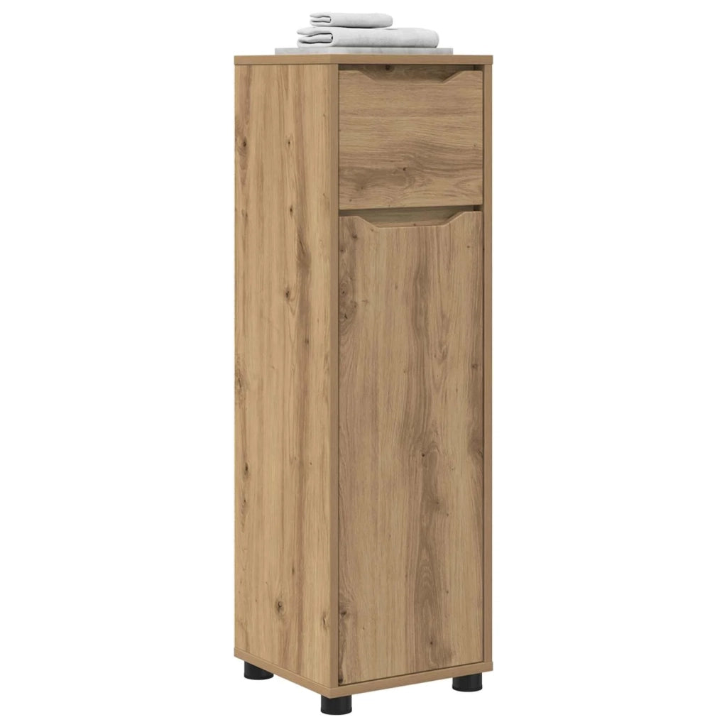 Mobile da Bagno con porta Rovere artigianale 30,5 x 30 x 101 cm 888746