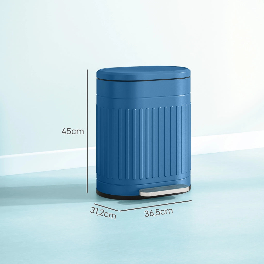 Cestino per rifiuti da cucina a pedale 20L ¨C zephmum ¨C 36.5x31.2x45 cm blu
