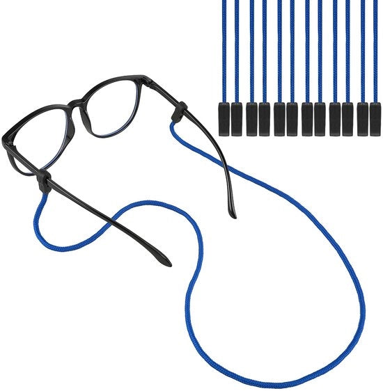 Cinturino per occhiali 6 pezzi - Supporto antislip per occhiali - Lanyard per occhiali da sole - Cintura per collo - Corda universale per occhiali - 75 cm Polyester/Silicone - Cinturino per occhiali