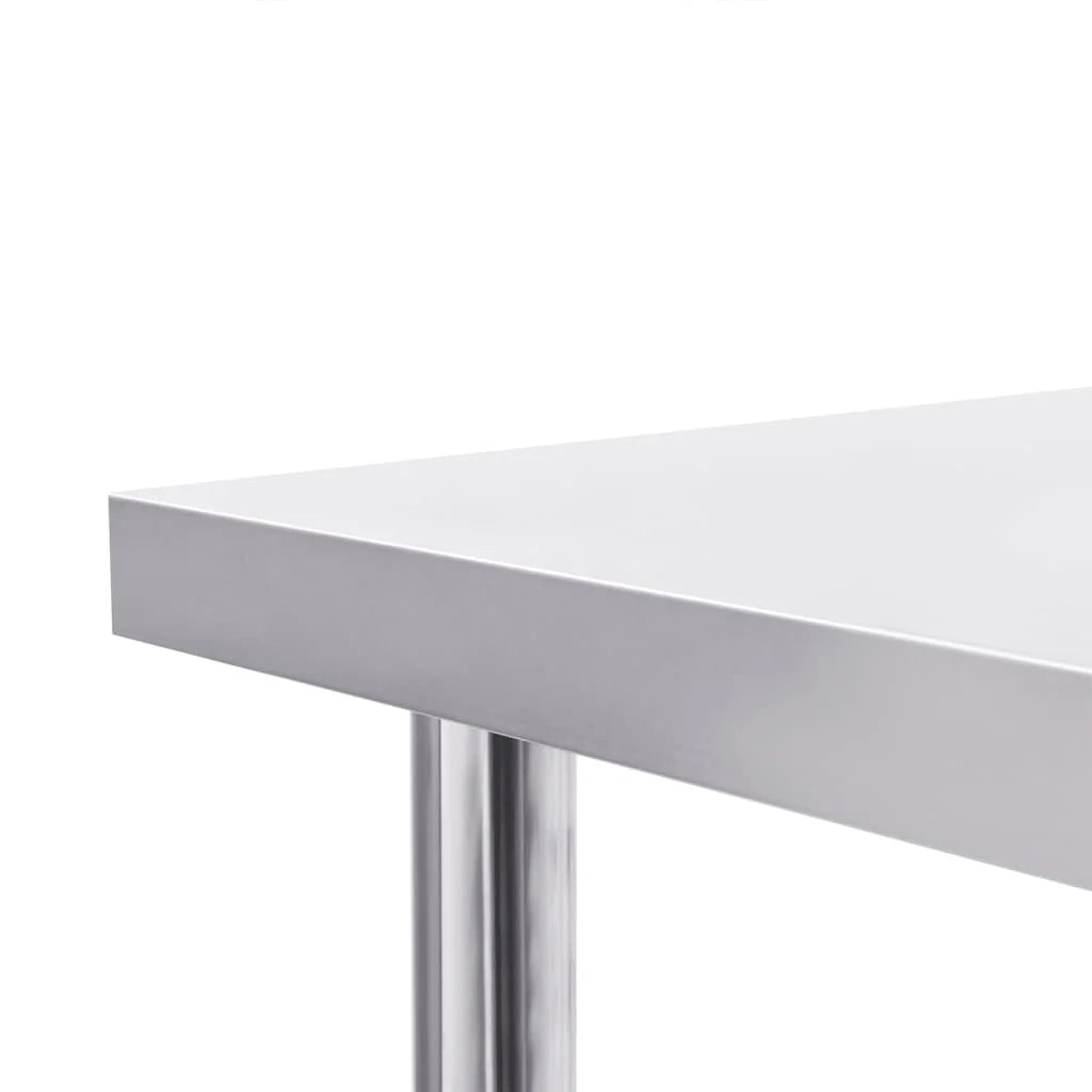 Tavolo da lavoro professionale da cucina 60 x 60 x 85 cm in acciaio inox 02_0045405