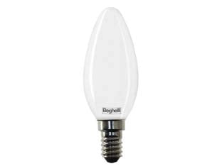 LAMPADA LED OLIVA TUTTOVETRO E14- - 5w - 6500  °K fredda - 600 lm - 32x102h - 5 pezzi BEGHELLI