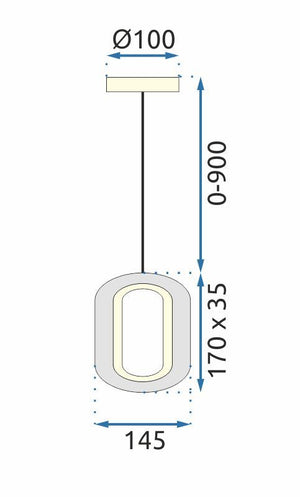 Lampadario A Sospensione In Cristallo Led G114-1cp Złota