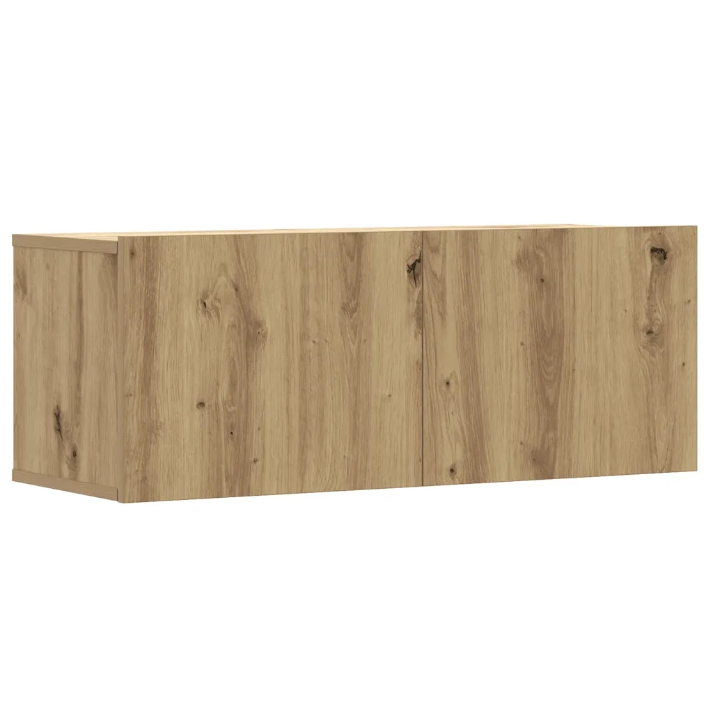 Set Mobile TV 6 pz Montato a Parete Rovere in Legno Multistrato 3328990