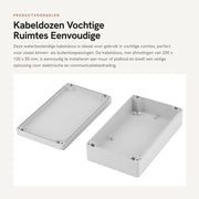 Dossier di cablaggio - Spessori umidi - Installazione facile - 200 x 120 x 55 mm - Resistente all'acqua - IP65 - Adatto per interni ed esterni - Kit di cavi