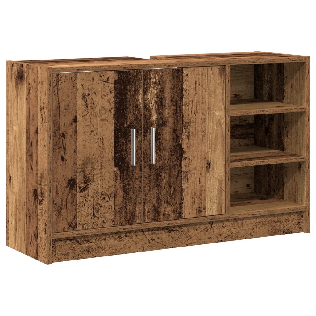 Mobiletto per Lavabo Legno Invecchiato 90x29x55 cm Legno Ingegnerizzato