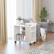 Tavolino da Salotto-Tavolino da soggiorno-Tavolo Bianco 70x35x55 cm in Legno Multistrato