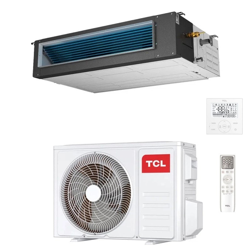 Condizionatore TCL Canalizzato Canalizzabile Inverter 12000 Btu R-32 Wi-Fi Optional con Comandi di serie