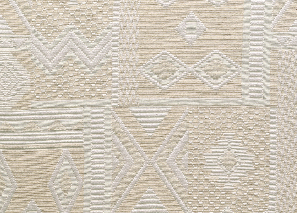 Copritavolo Salotto/Cucina Jacquard Modello Mexico Made In Italy - Rotondo 180 - Naturale