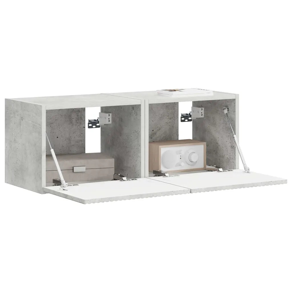 Mobile TV da parete 2 pcs Calcestruzzo 39 x 31 x 29,5 cm 892176
