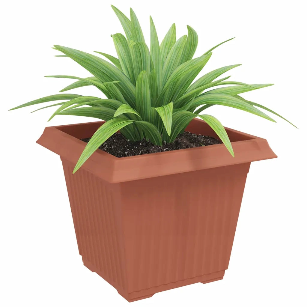 Vaso quadrato per fiori 24 pcs Rosso Mattone 43 x 43 x 33,5 cm 42020347