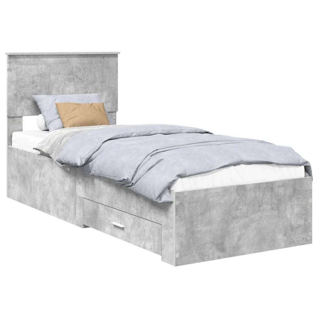 Struttura del letto-Giroletto Grigio Certo e Argento 70 x 190 cm 871691