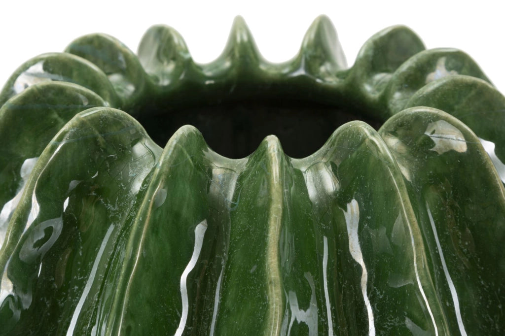 Vaso Cactus Ball Ø28x31 cm in Ceramica Verde