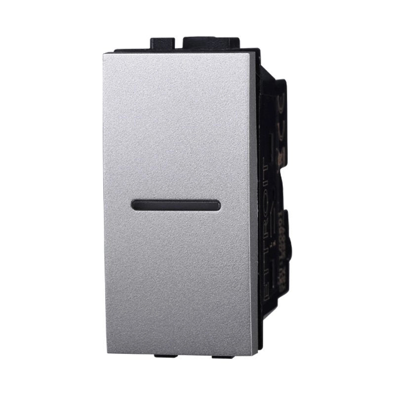 Deviatore Assiale 1P 16A Unipolare Colore GRIGIO Compatibile Con Bticino Living International