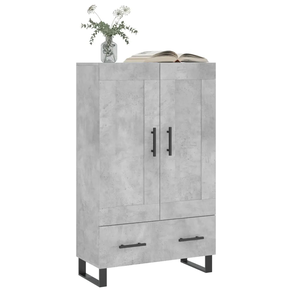 Credenza-Buffet-Armadio da cucina Grigio Cemento 69,5x31x115 cm in Legno Multistrato 833069