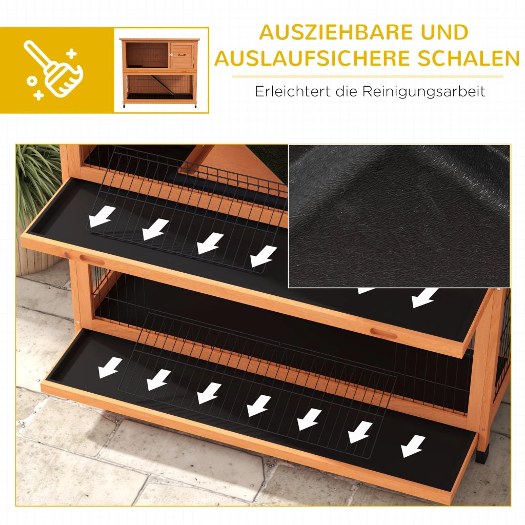 Casetta per Animali Domestici ¨C zephmum ¨C 123x63x112 cm, Arancione