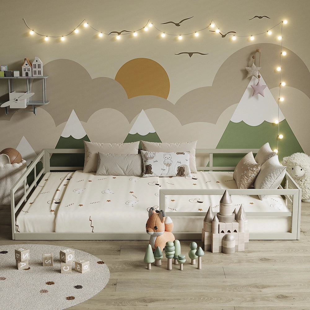 Vitalispa Letto per bambini Grigio 205 x 145 cm senza materasso