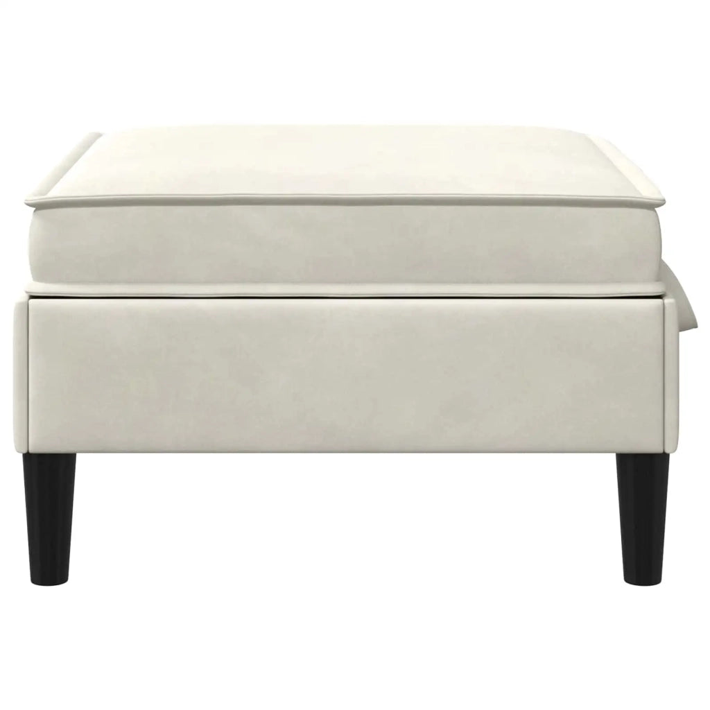 Pouf con Storage Crema Velluto 42027140