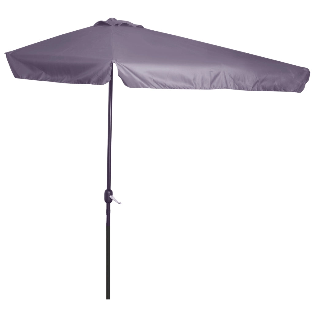 Ombrellone Semicircolare da Giardino ¨C Zephmum ¨C Grigio 250x230cm