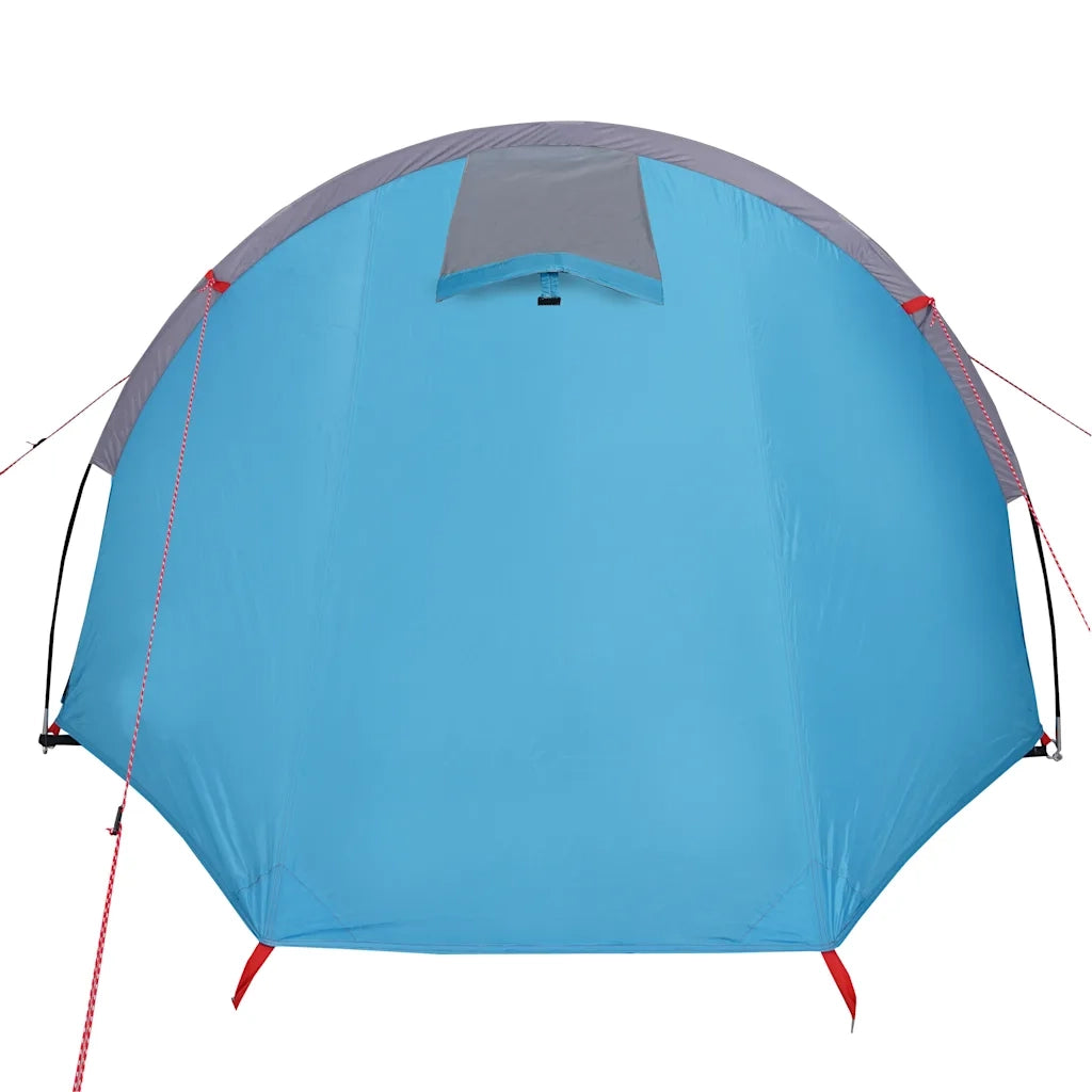 Tenda da Campeggio a Tunnel per 4 Persone Blu Impermeabile 94395