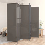 Divisorio Ambienti | Divider per stanze | Paravento a 5 Pannelli Antracite 250x200 cm Tessuto