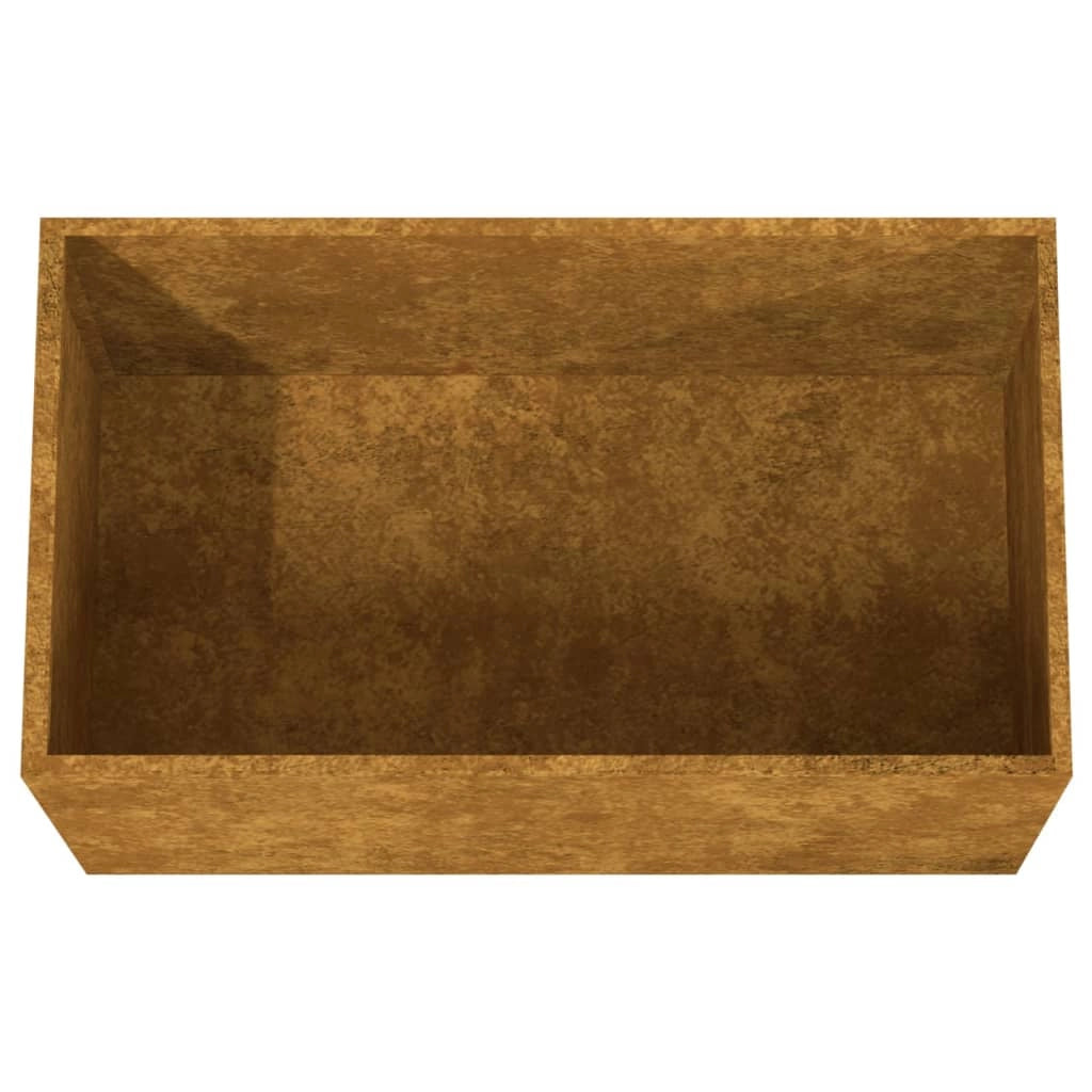 Fioriera rialzata per piante fiori terrazza giardino 62 x 40 x 39 cm acciaio corten marrone 02_0037755
