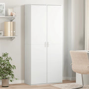 Credenza-Buffet-Armadio da cucina Bianca 80x35x180 cm in Legno Multistrato