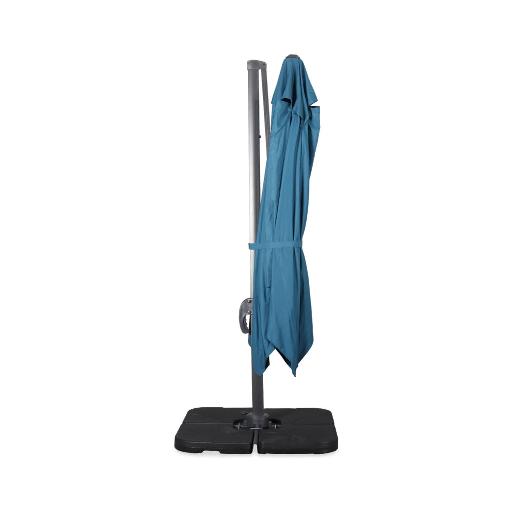 Ombrellone quadrato eccentrico, 3x3m, blu