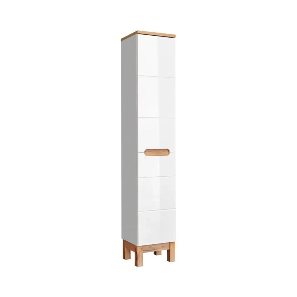 Set da bagno ERMANO: mobile sottolavabo 80cm + lavabo da incasso + sifone + colonna con cesto per la biancheria