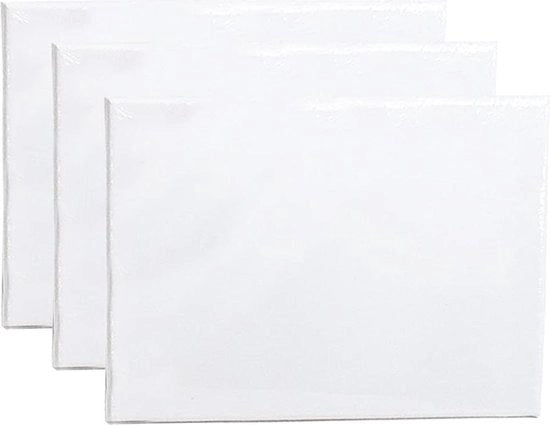 Schede per pittura per tutte le tecniche di pittura - 380 g/m² - 16 mm di spessore del nastro - 18 x 24 - 3 pezzi di tela da pittura grande