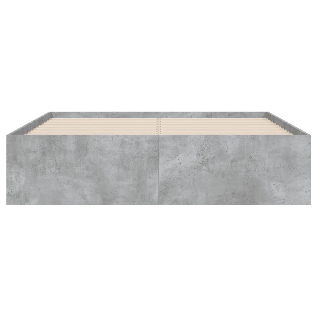 Giroletto Cassetti-Struttura Letto con contenitore Grigio Cemento 135x190 cm Legno Multistrato 657518