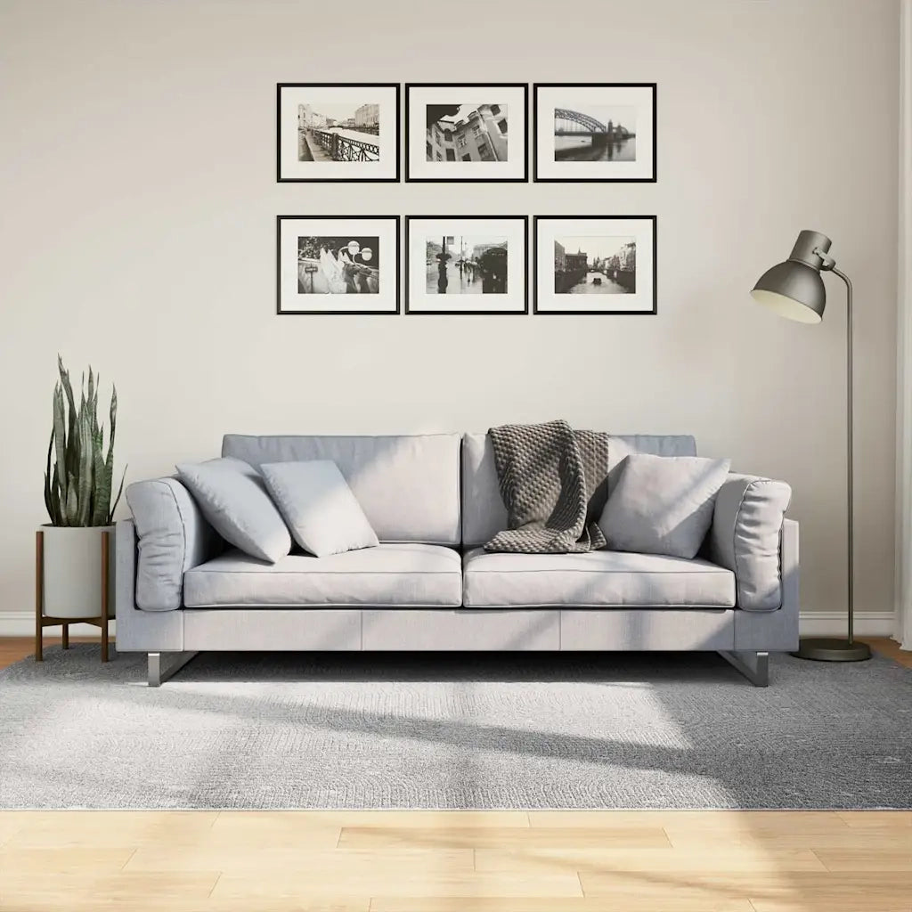Tappeto del soggiorno | Tappeto IZA a Pelo Corto Aspetto Scandinavo Grigio 160x230 cm