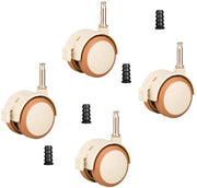 Ruote per mobili da bambino - Set di 4 ruote con bracci di 65 mm per letto a sbarre, con freno e libero scorrimento