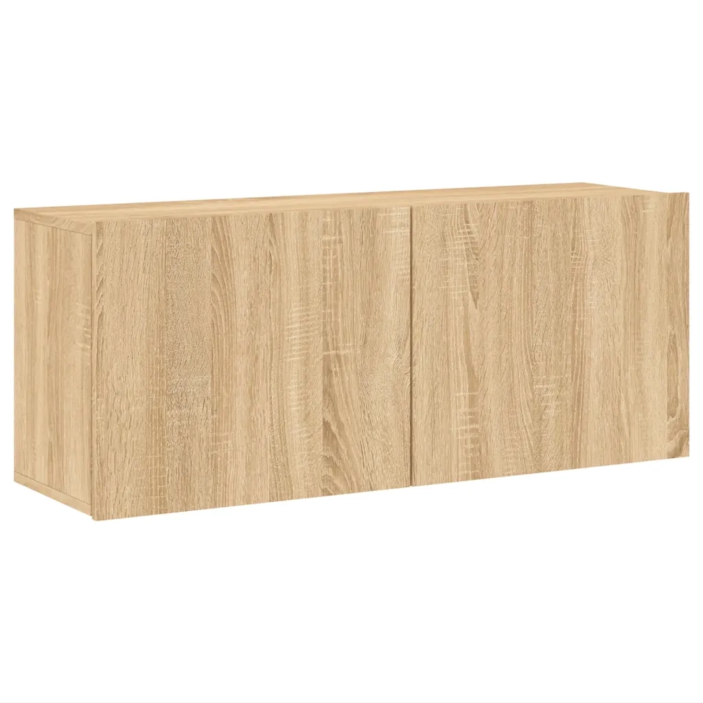 vidaXL Mobili TV a Muro 5pz Rovere Sonoma in Legno Multistrato