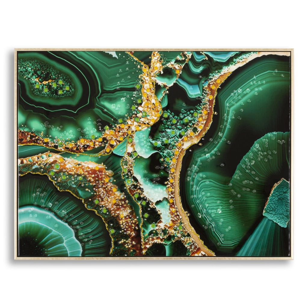 Stampa su Tela Marmo 12, Multicolore, Legno, 82x4x62 cm