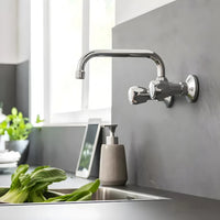 Rubinetto a muro up canna alta in ottone cucina con erogazione orientabile *** confezione 1