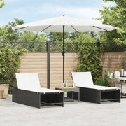 Ombrellone Giardino-Ombrello da Balcone con Palo in Acciaio Bianco 324x324x247 cm