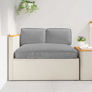 vidaXL Set di Cuscini per Pallet 3 pcs Grigio 120 x 80 x 12 cm