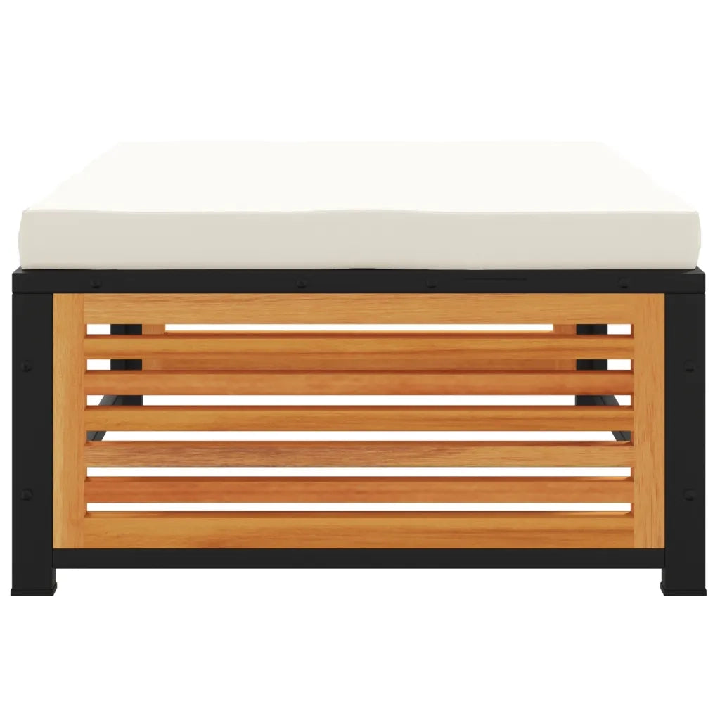 Sgabello da Giardino con Cuscini 68x68x30 cm Massello Acacia 367647