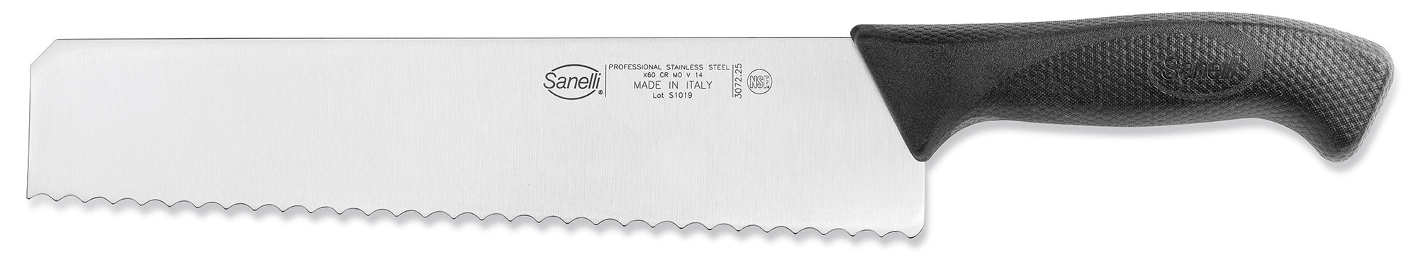 Coltello per Cioccolato Lama 25 cm Manico Antiscivolo Sanelli Skin Nero