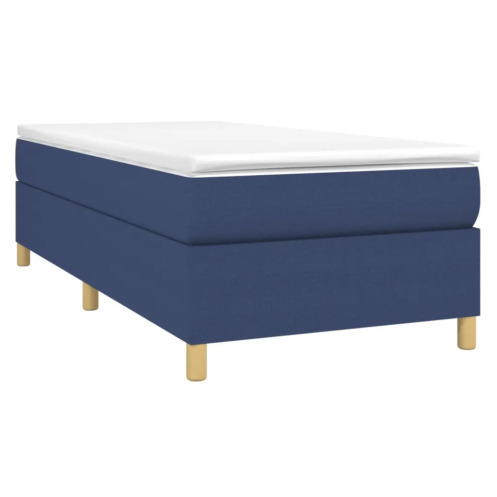 Struttura Letto a Rete a Molle Blu 100x200 cm in Tessuto 3120943