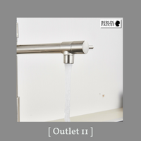 Bjorn | Rubinetto da parete gastronomia oro lucido Rubinetto cucina professionale in acciaio inox con due doccette|doppio lavello da parete ristorante