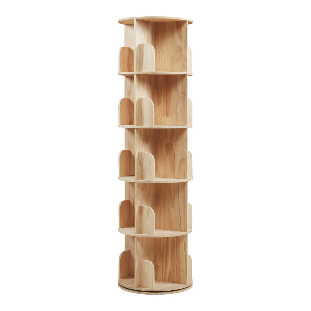 Libreria Girevole Chasek per Cameretta a 5 Livelli in Legno di Pino 157 x Ø44 cm [en.casa]